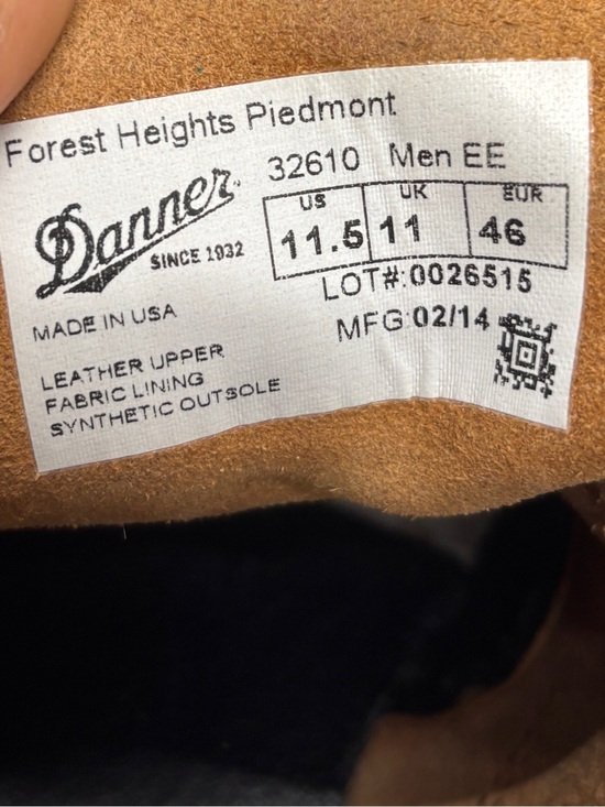 Danner Forest Heights Piedmont 32610 Brown Leather Boots USA Men’s 11.5 EE